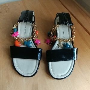 Marc Jacobs Black Patent Leather Sandals - used